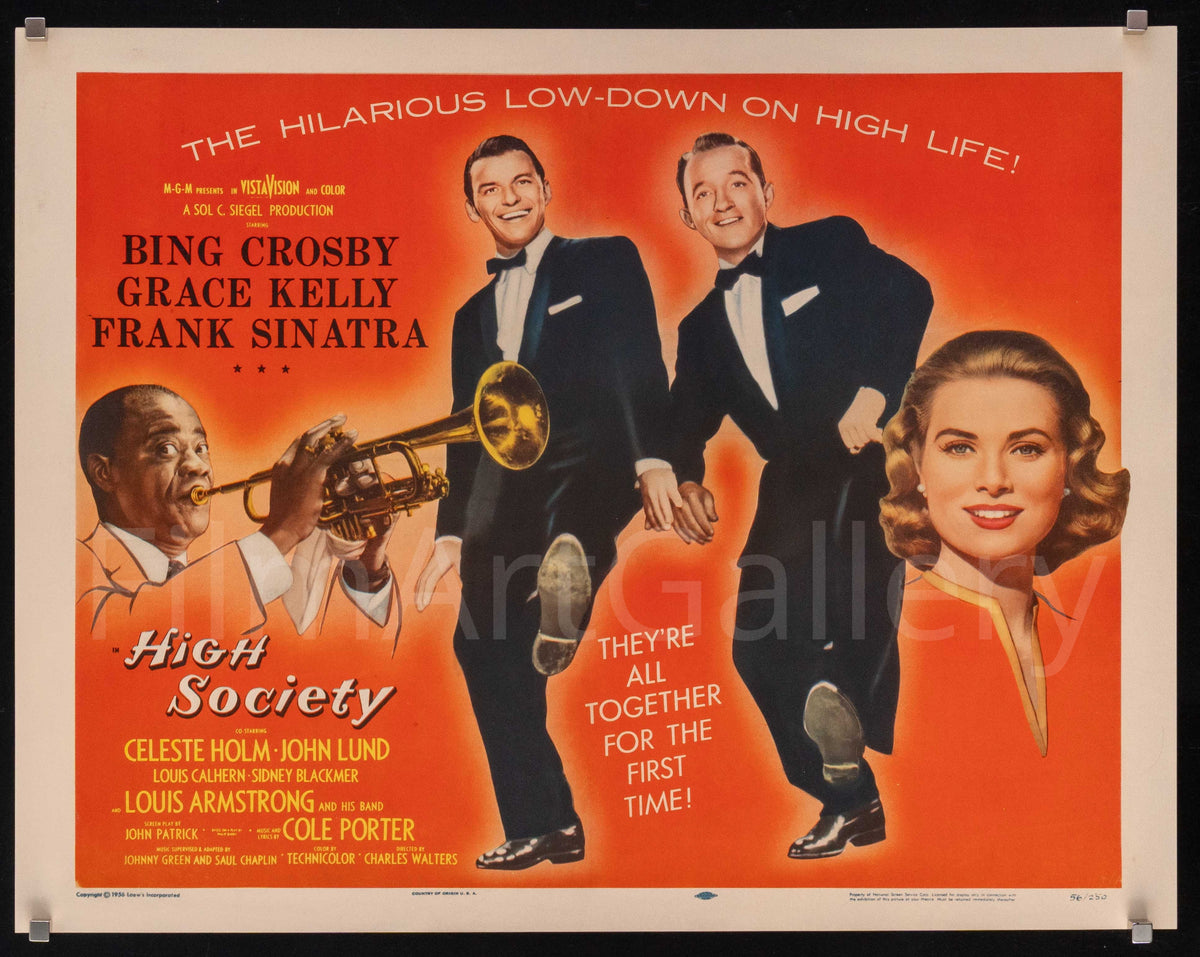 High Society Half sheet (22x28) Original Vintage Movie Poster