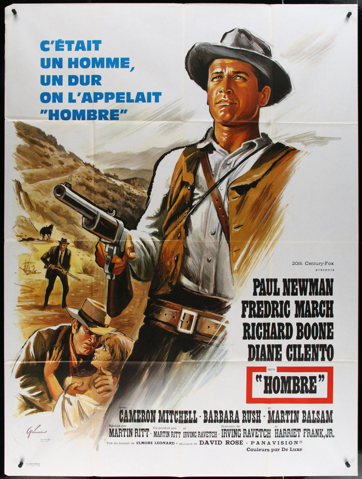 Hombre French 1 Panel (47x63) Original Vintage Movie Poster