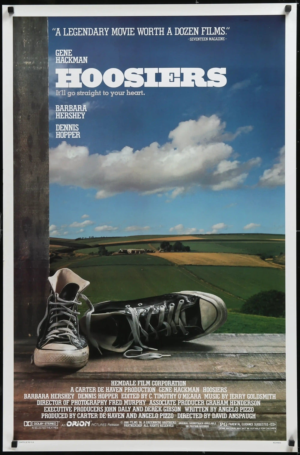 Hoosiers Original Vintage Movie Poster