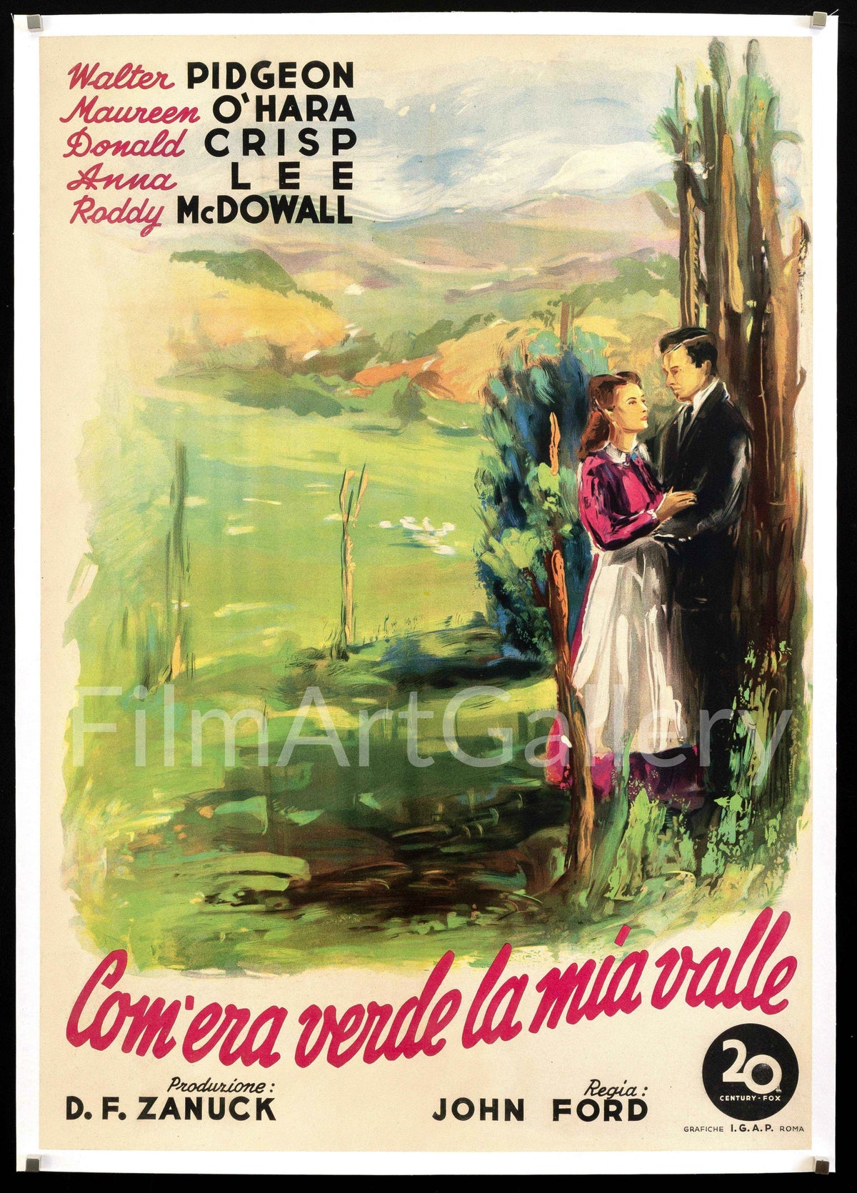 How Green Was My Valley Original Vintage Movie Poster