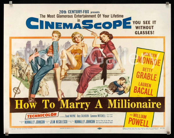 How to Marry a Millionaire Original Vintage Movie Poster