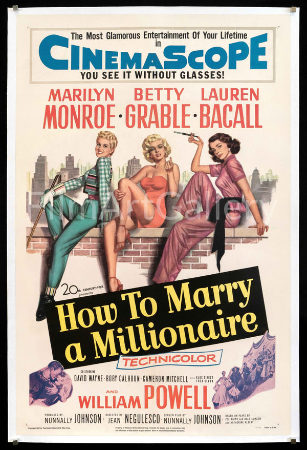 How to Marry a Millionaire Original Vintage Movie Poster