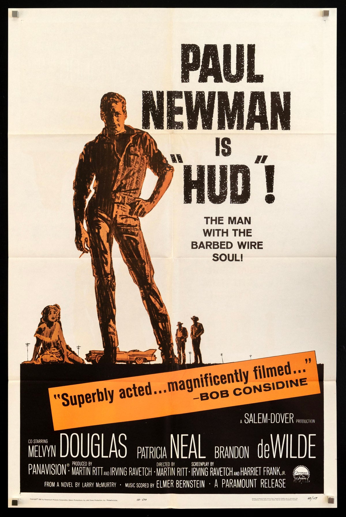 Hud Original Vintage Movie Poster