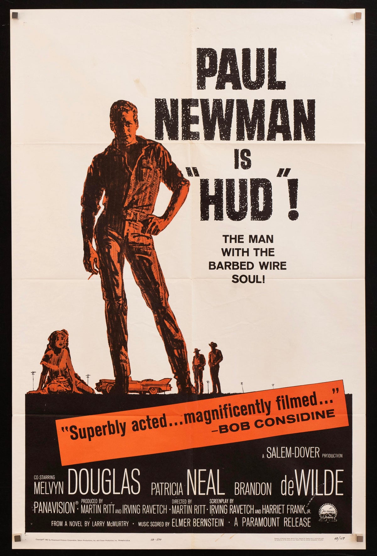 Hud Original Vintage Movie Poster