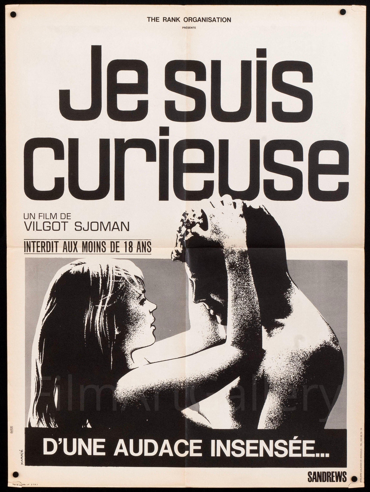 I Am Curious Yellow (Je Suis Curieuse) French Small (23x32) Original Vintage Movie Poster