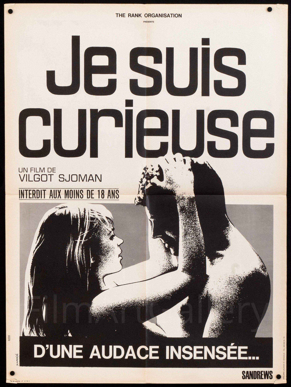 I Am Curious Yellow (Je Suis Curieuse) Original Vintage Movie Poster