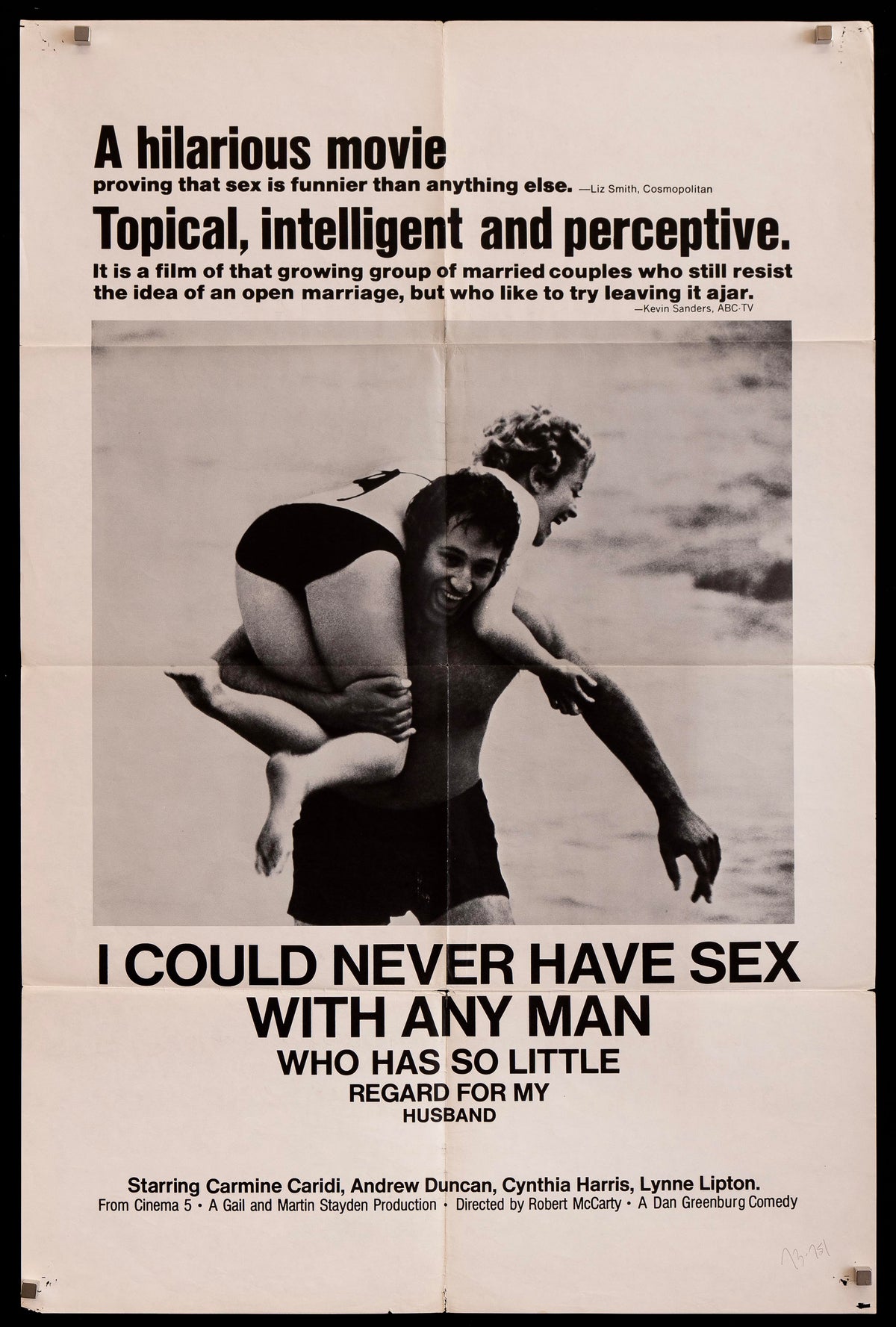 I Could Never Have Sex Original Vintage Movie Poster