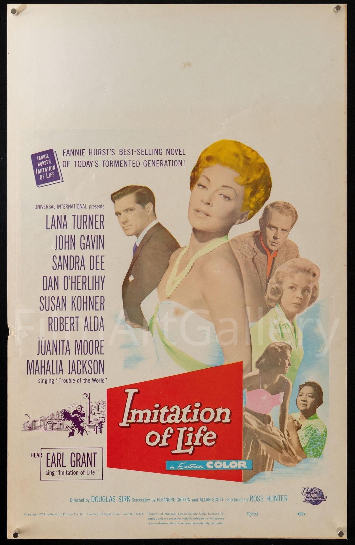 Imitation of Life Window Card (14x22) Original Vintage Movie Poster