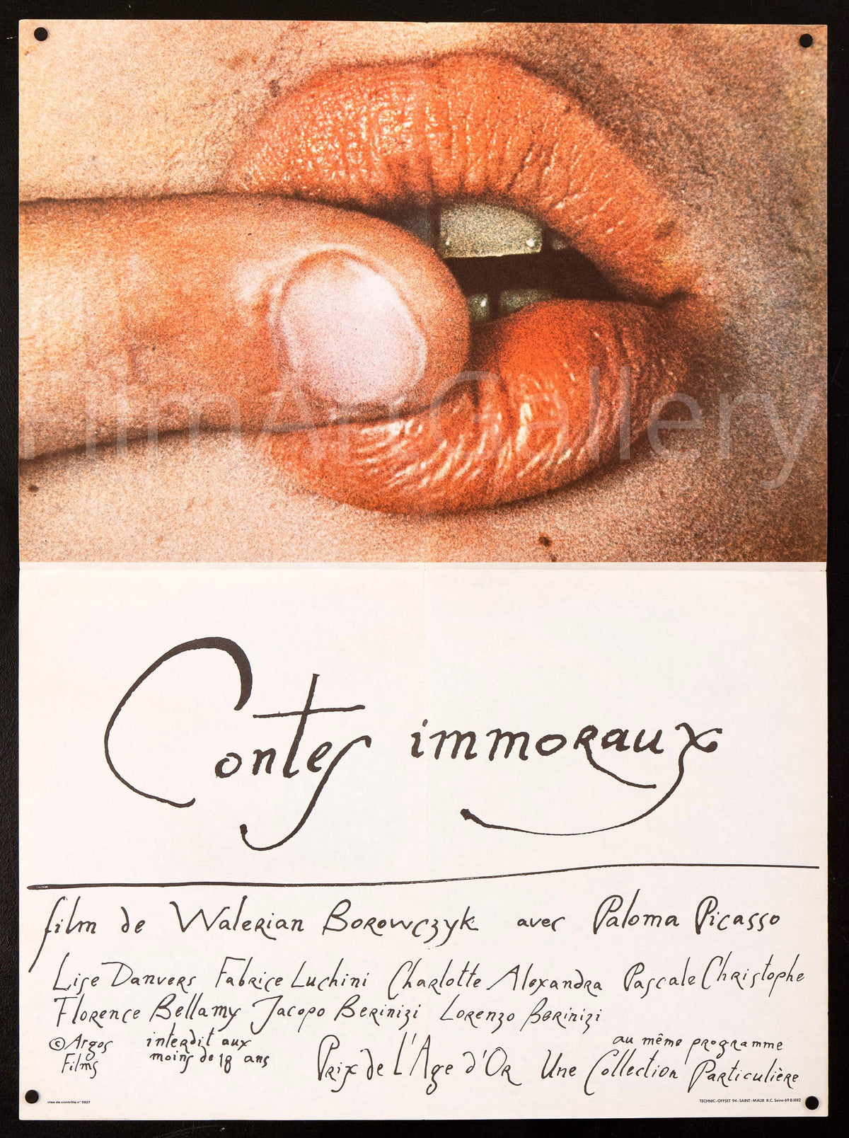 Immoral Tales (Contes Immoraux) Original Vintage Movie Poster