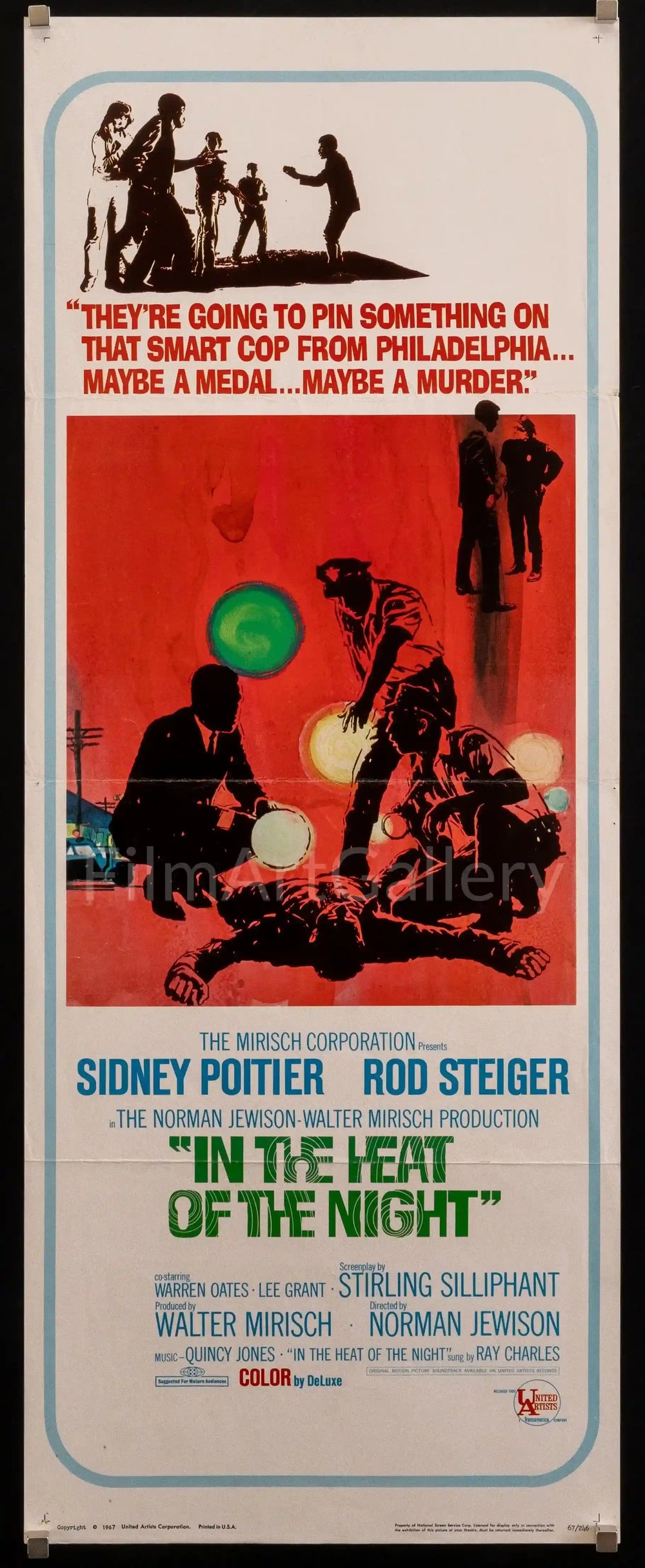 In the Heat of the Night Original Vintage Movie Poster