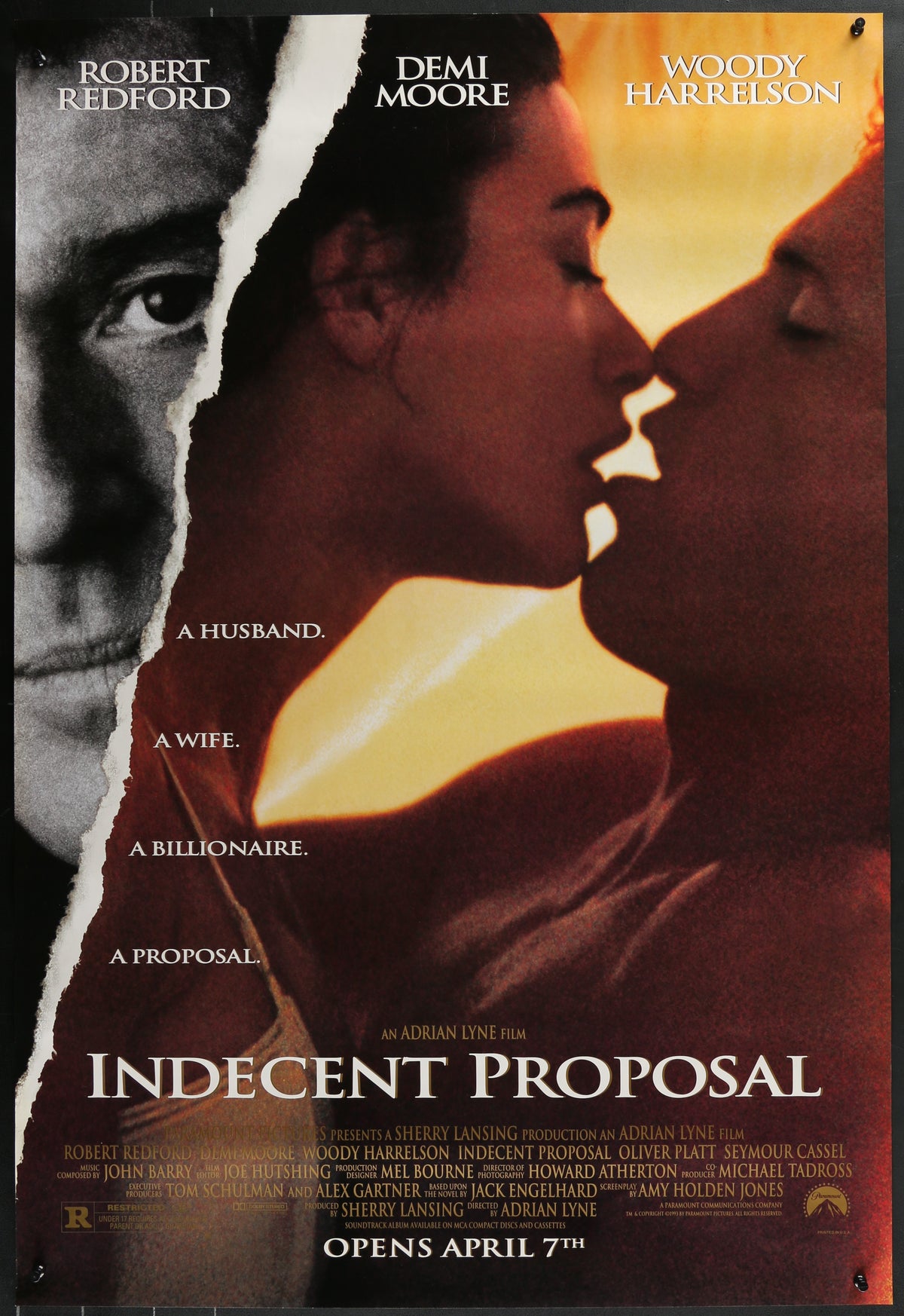 Indecent Proposal Original Vintage Movie Poster