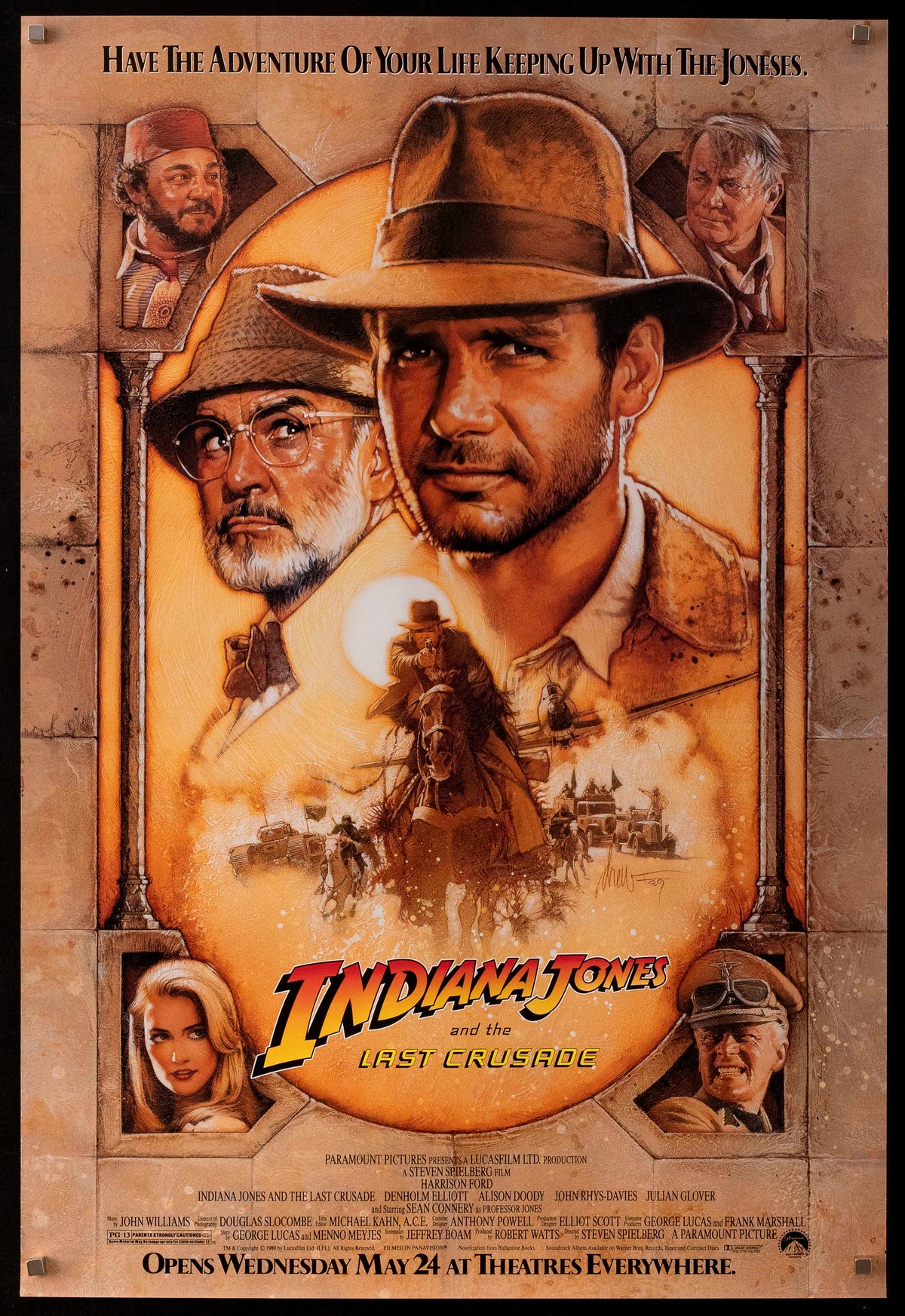 Indiana Jones and the Last Crusade Original Vintage Movie Poster