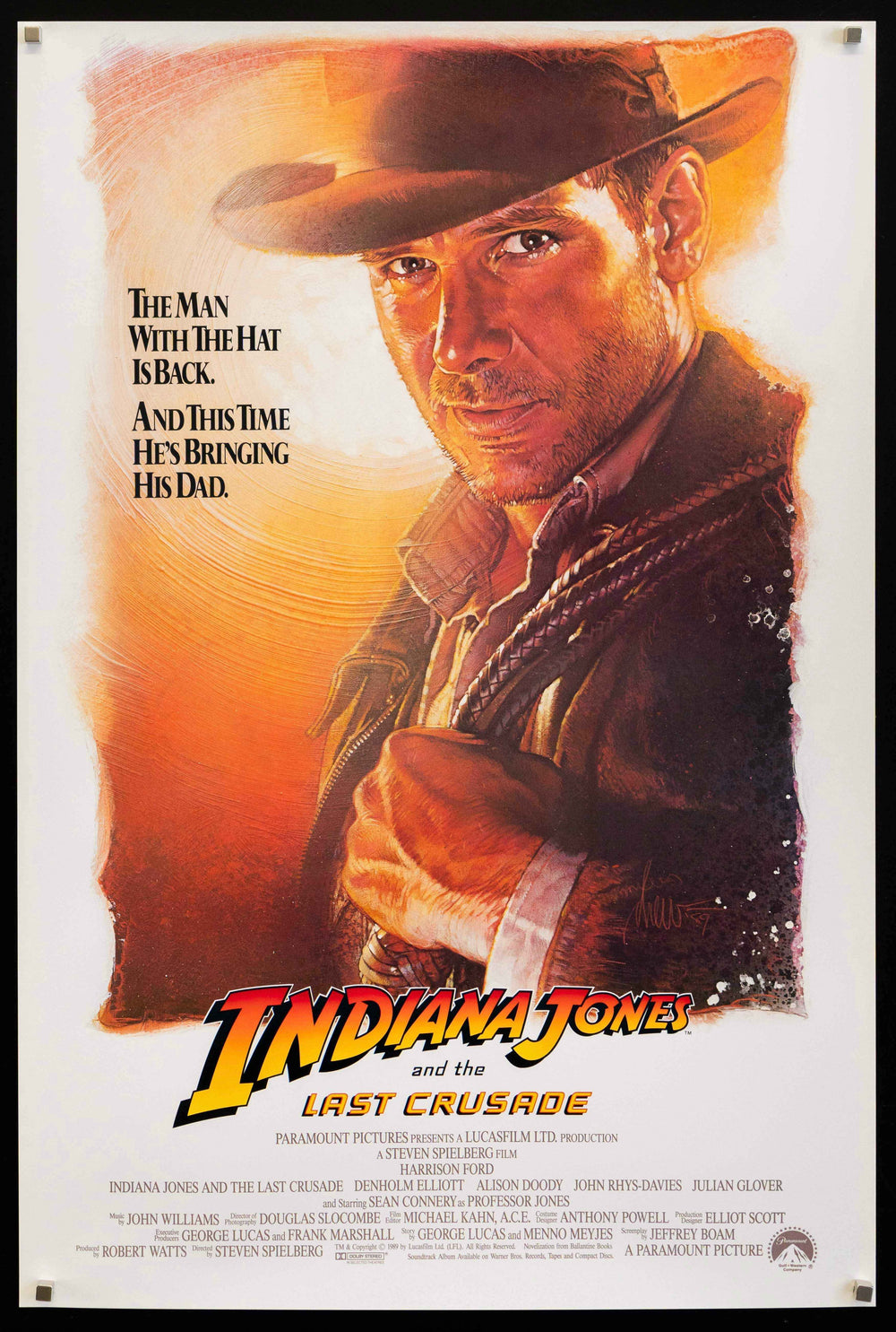 Indiana Jones and the Last Crusade Original Vintage Movie Poster