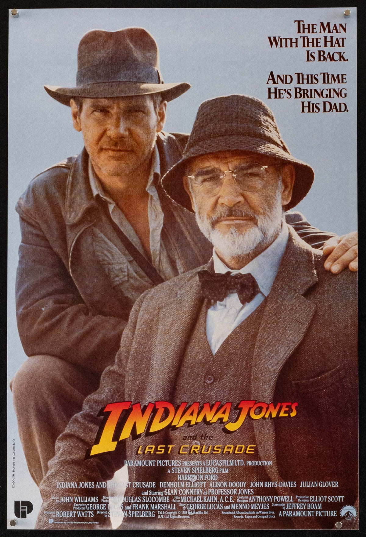 Indiana Jones and the Last Crusade Original Vintage Movie Poster