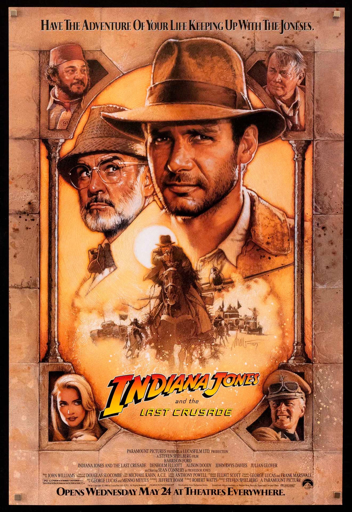 Indiana Jones and the Last Crusade Original Vintage Movie Poster