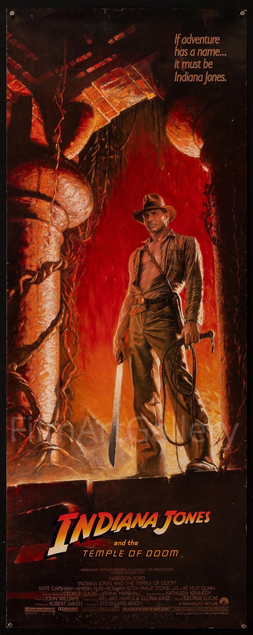 Indiana Jones and the Temple of Doom Insert (14x36) Original Vintage Movie Poster