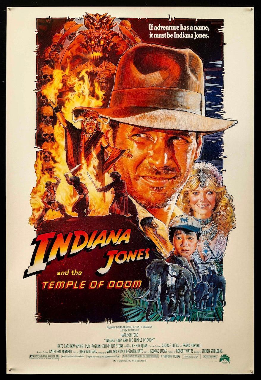 Indiana Jones and the Temple of Doom Original Vintage Movie Poster