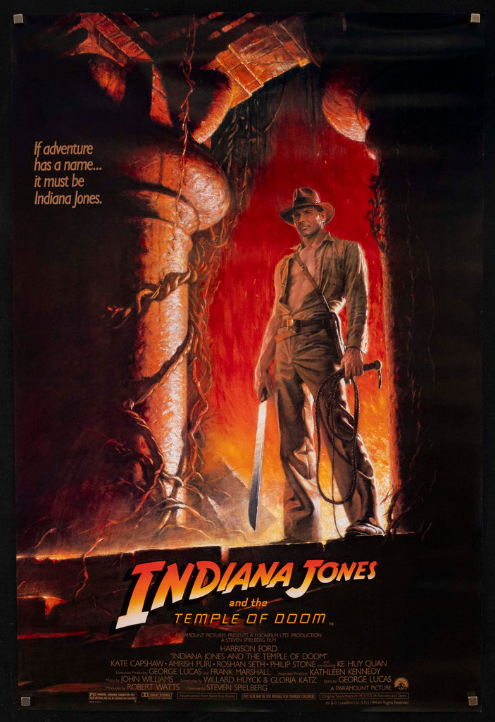 Indiana Jones and the Temple of Doom Original Vintage Movie Poster
