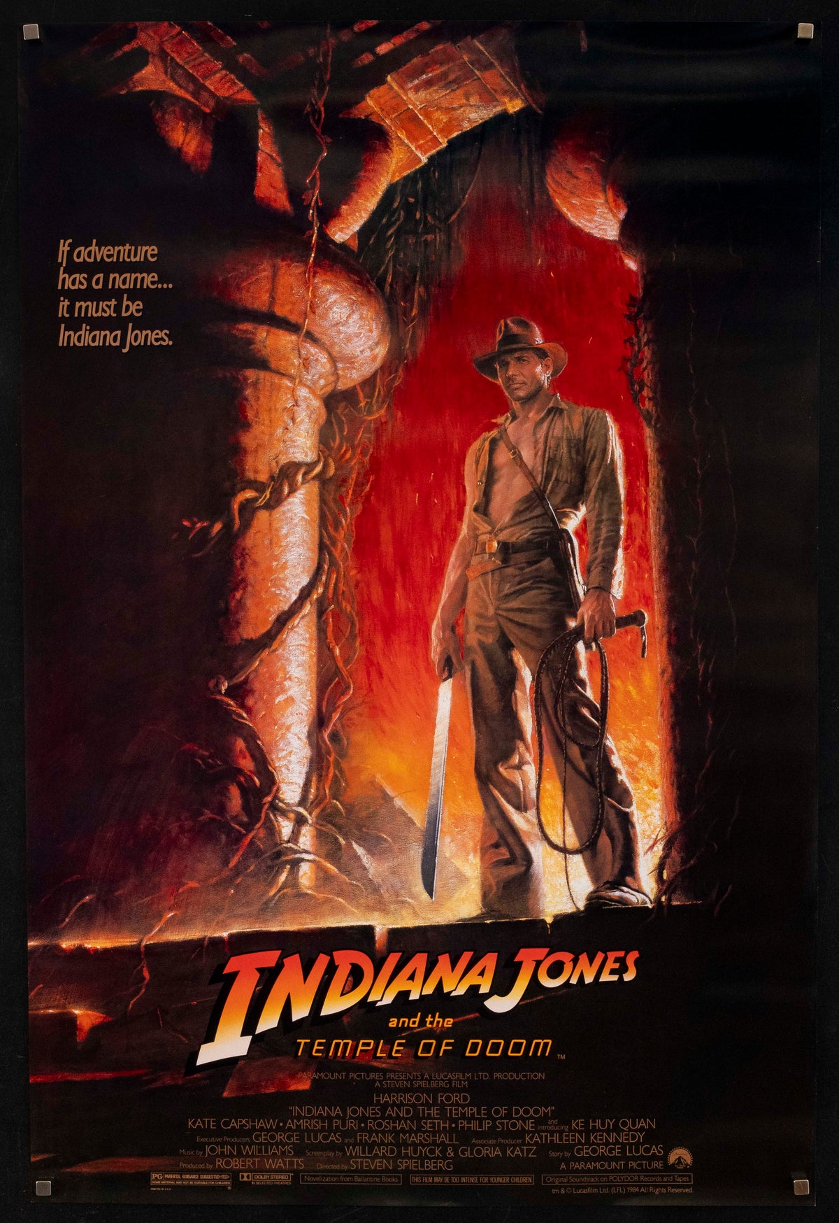 Indiana Jones and the Temple of Doom Original Vintage Movie Poster