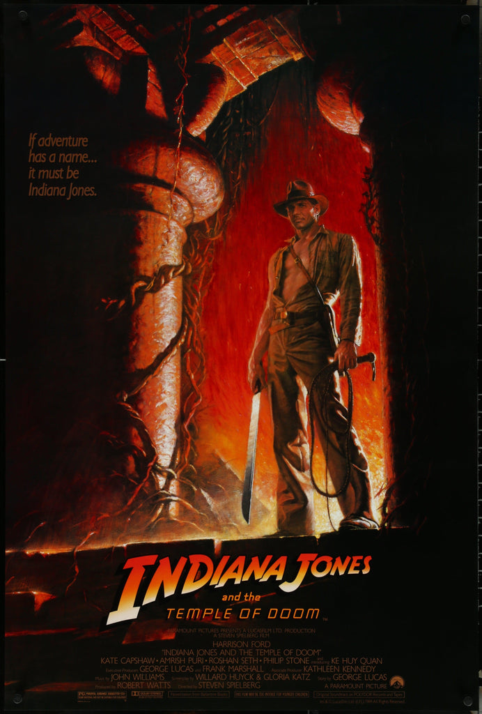 Indiana Jones and the Temple of Doom Original Vintage Movie Poster