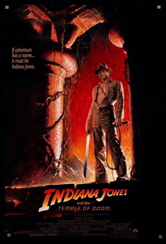 Indiana Jones and the Temple of Doom Original Vintage Movie Poster