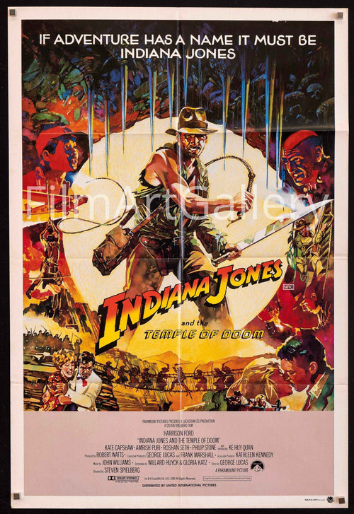 Indiana Jones and the Temple of Doom Original Vintage Movie Poster