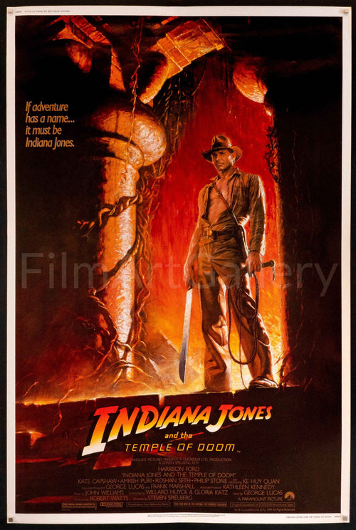 Indiana Jones and the Temple of Doom Original Vintage Movie Poster