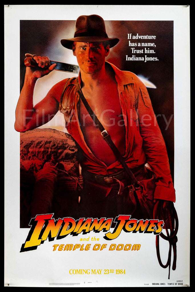Indiana Jones and the Temple of Doom Original Vintage Movie Poster