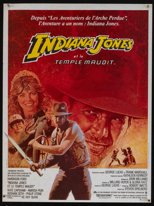 Indiana Jones and the Temple of Doom Original Vintage Movie Poster