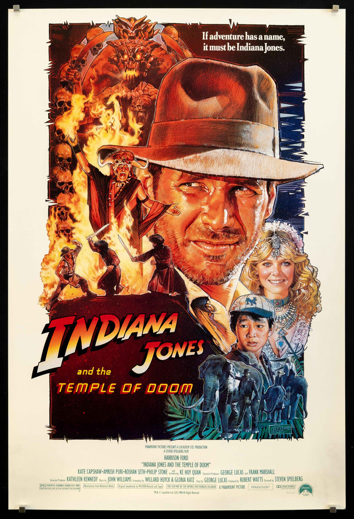 Indiana Jones and the Temple of Doom Original Vintage Movie Poster