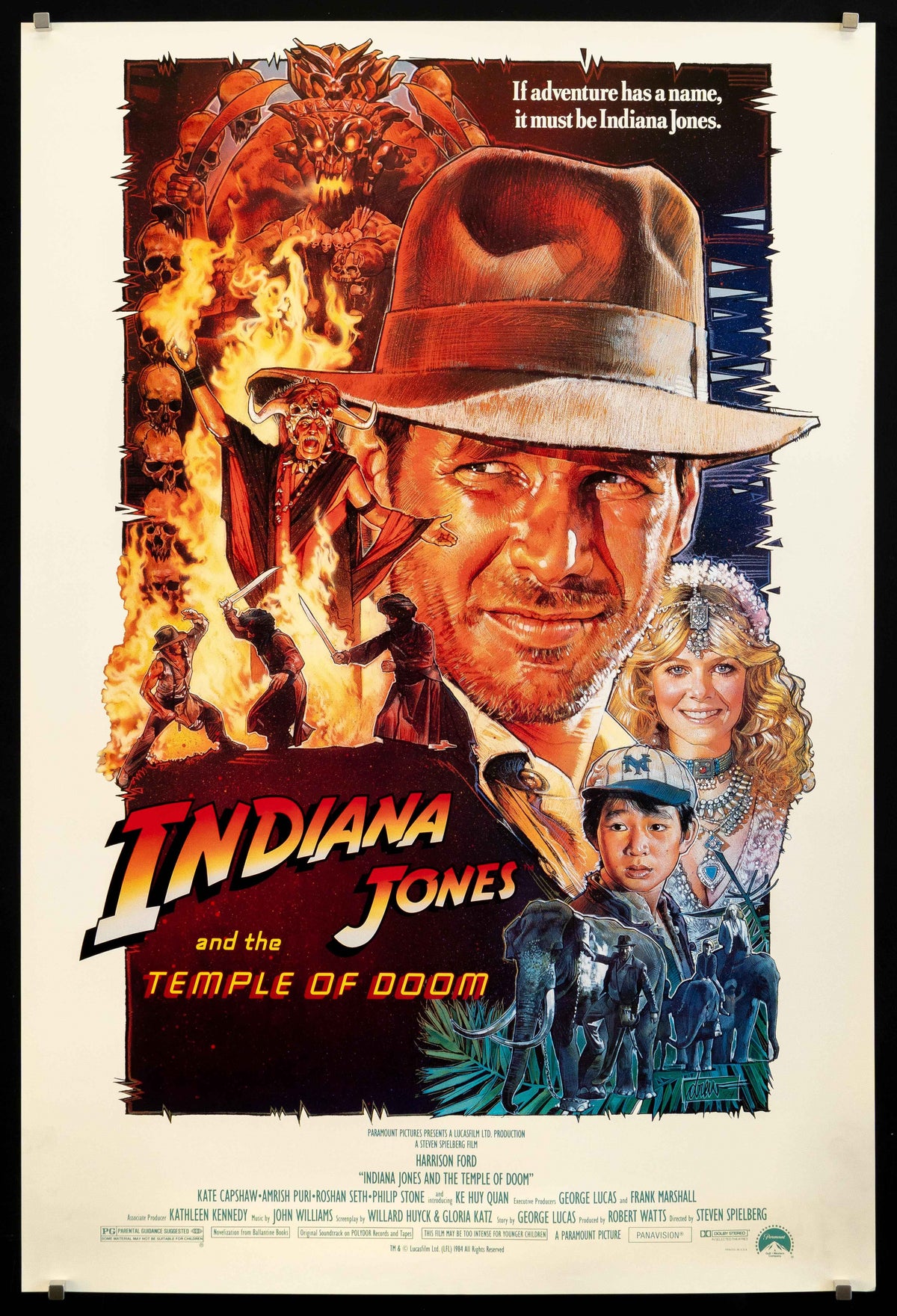 Indiana Jones and the Temple of Doom Original Vintage Movie Poster