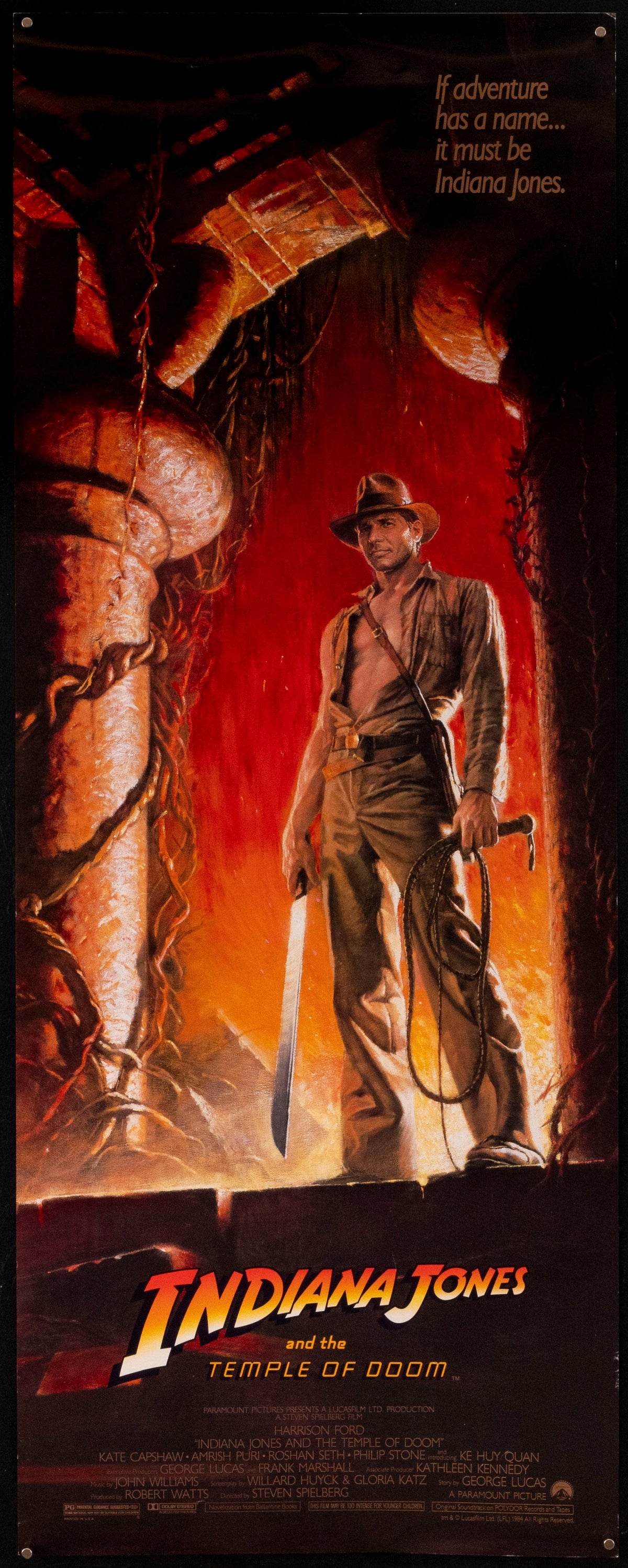 Indiana Jones and the Temple of Doom Original Vintage Movie Poster