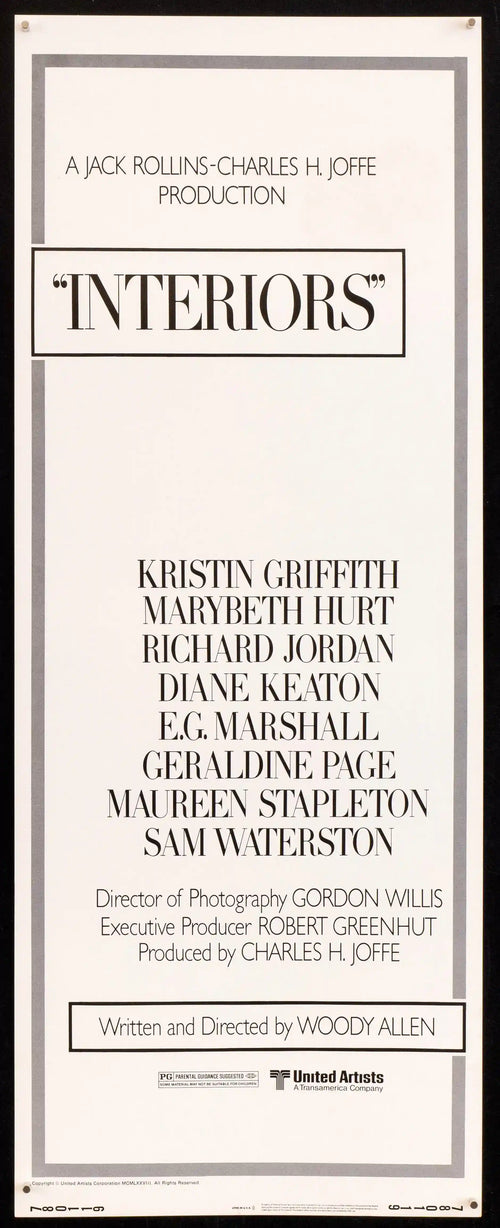 Interiors Original Vintage Movie Poster