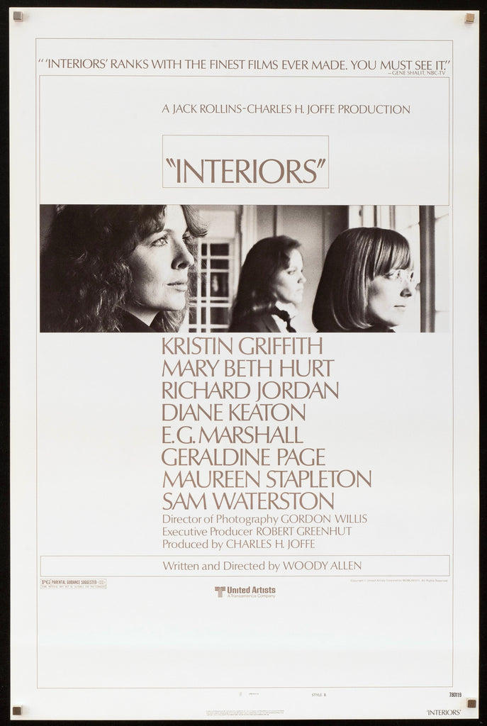 Interiors Original Vintage Movie Poster
