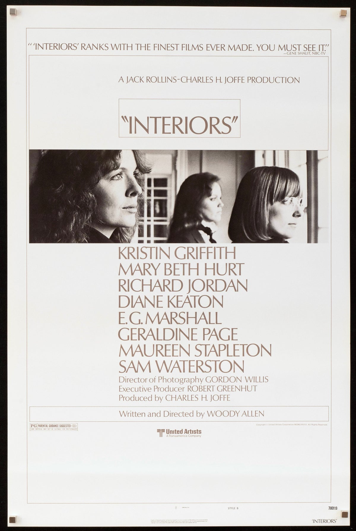 Interiors Original Vintage Movie Poster