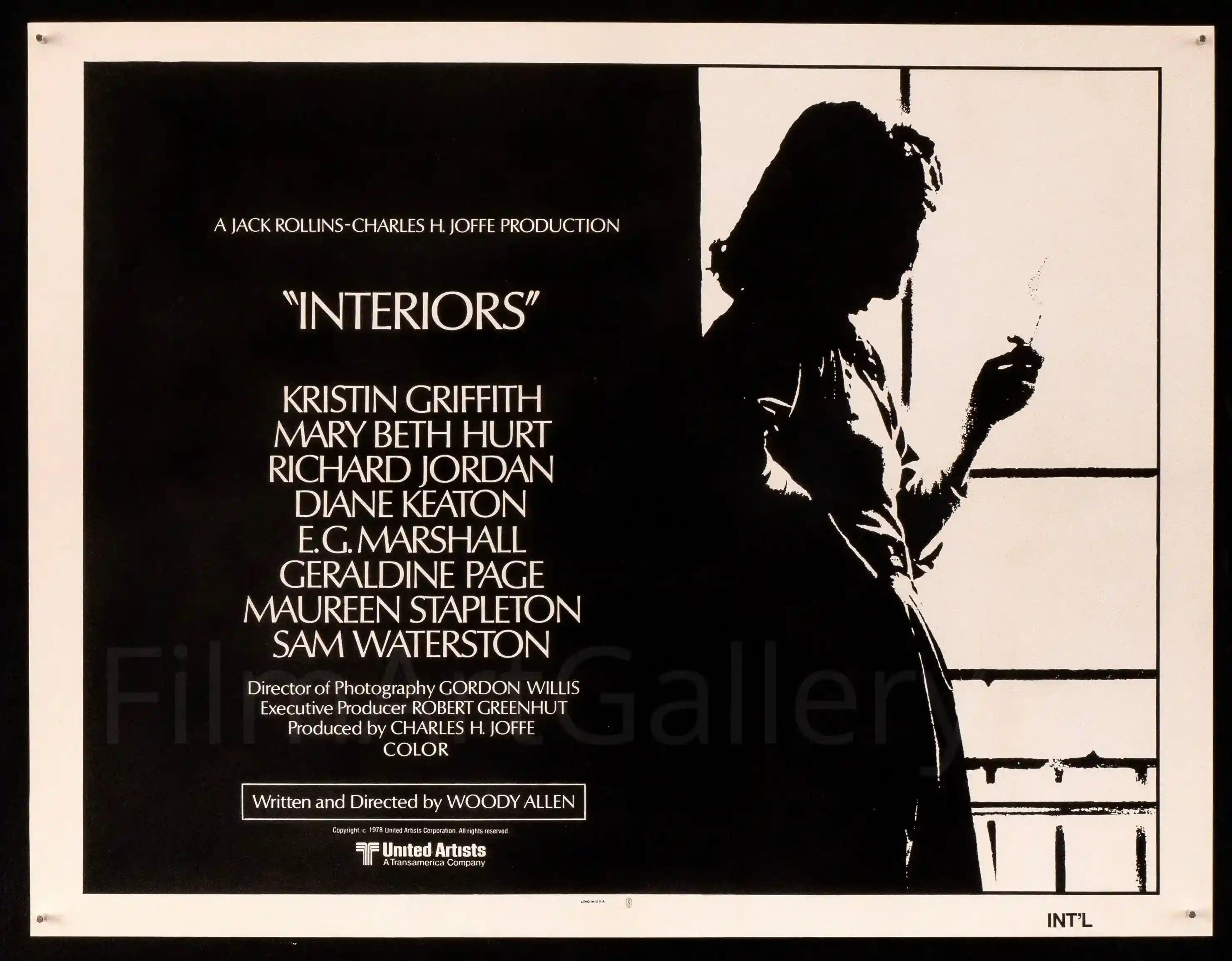 Interiors Movie Poster 1978 Half sheet (22x28)