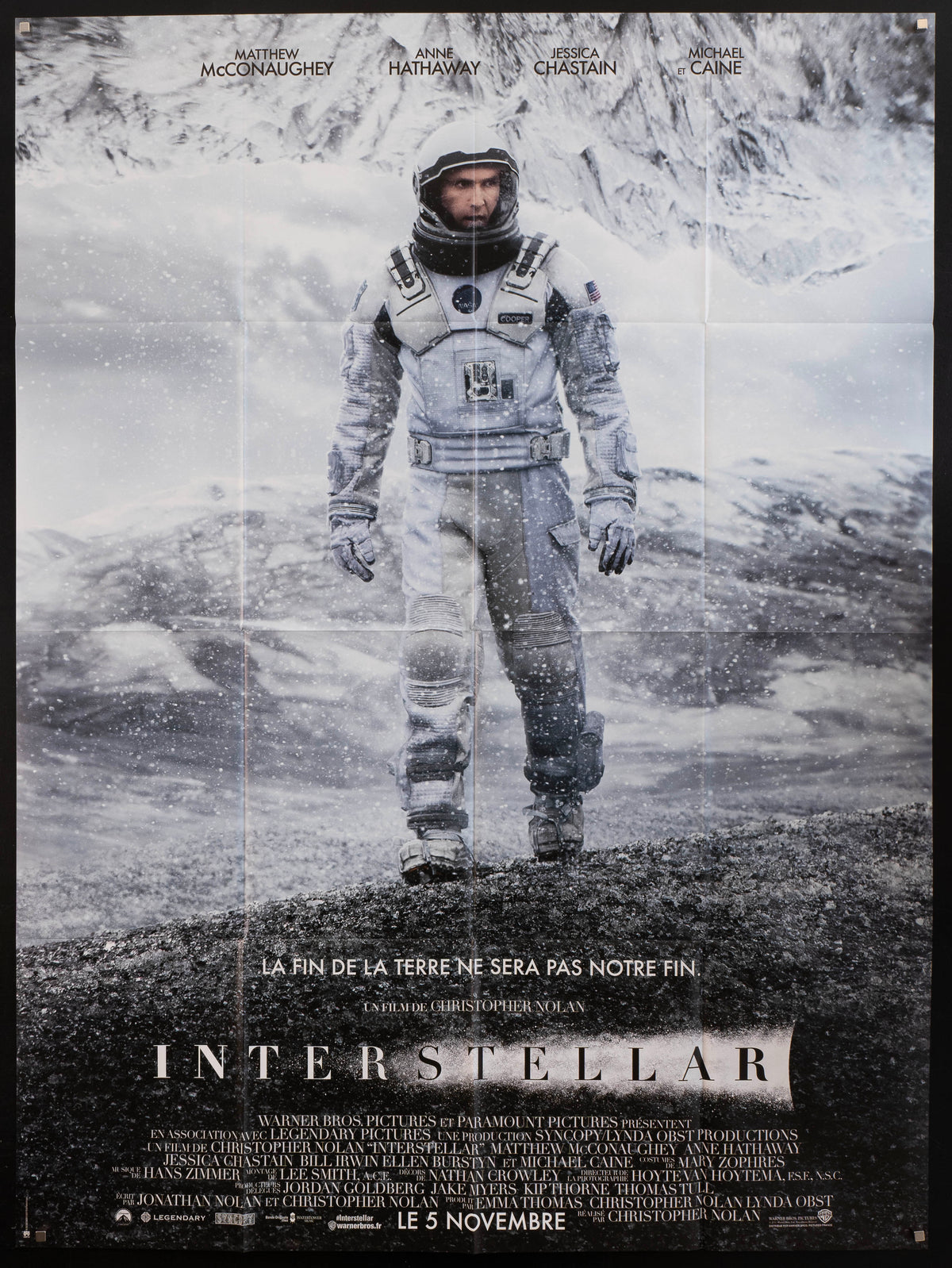 Interstellar French 1 Panel (47x63) Original Vintage Movie Poster