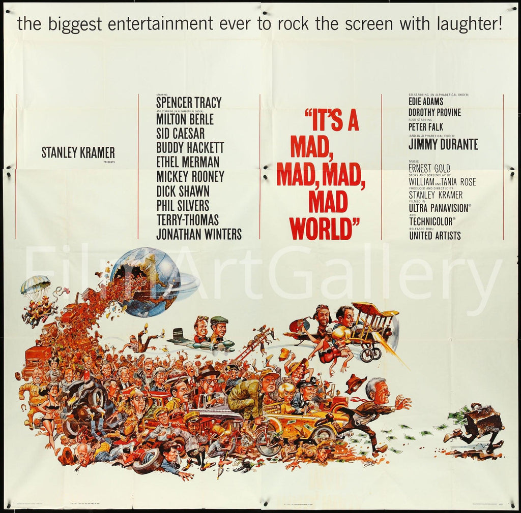 It's a Mad Mad Mad Mad World 6 Sheet (81x81) Original Vintage Movie Poster