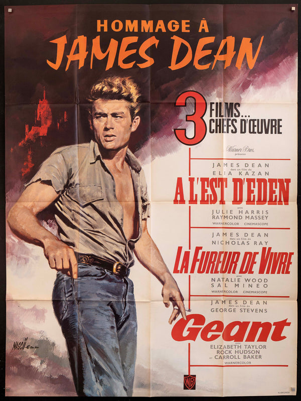 James Dean Film Festival Movie Poster 1960's RI French 1 Panel