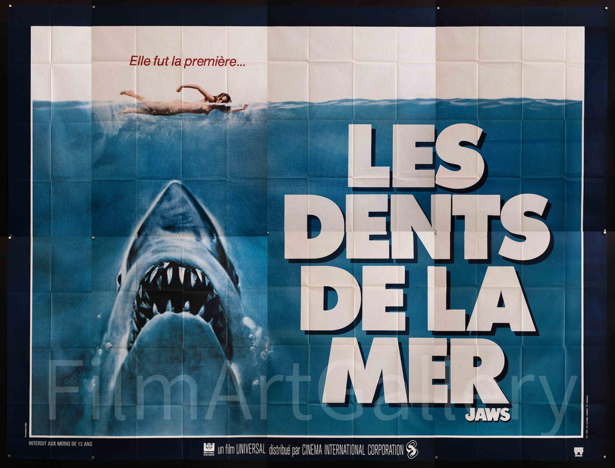 Jaws 117x156 Original Vintage Movie Poster