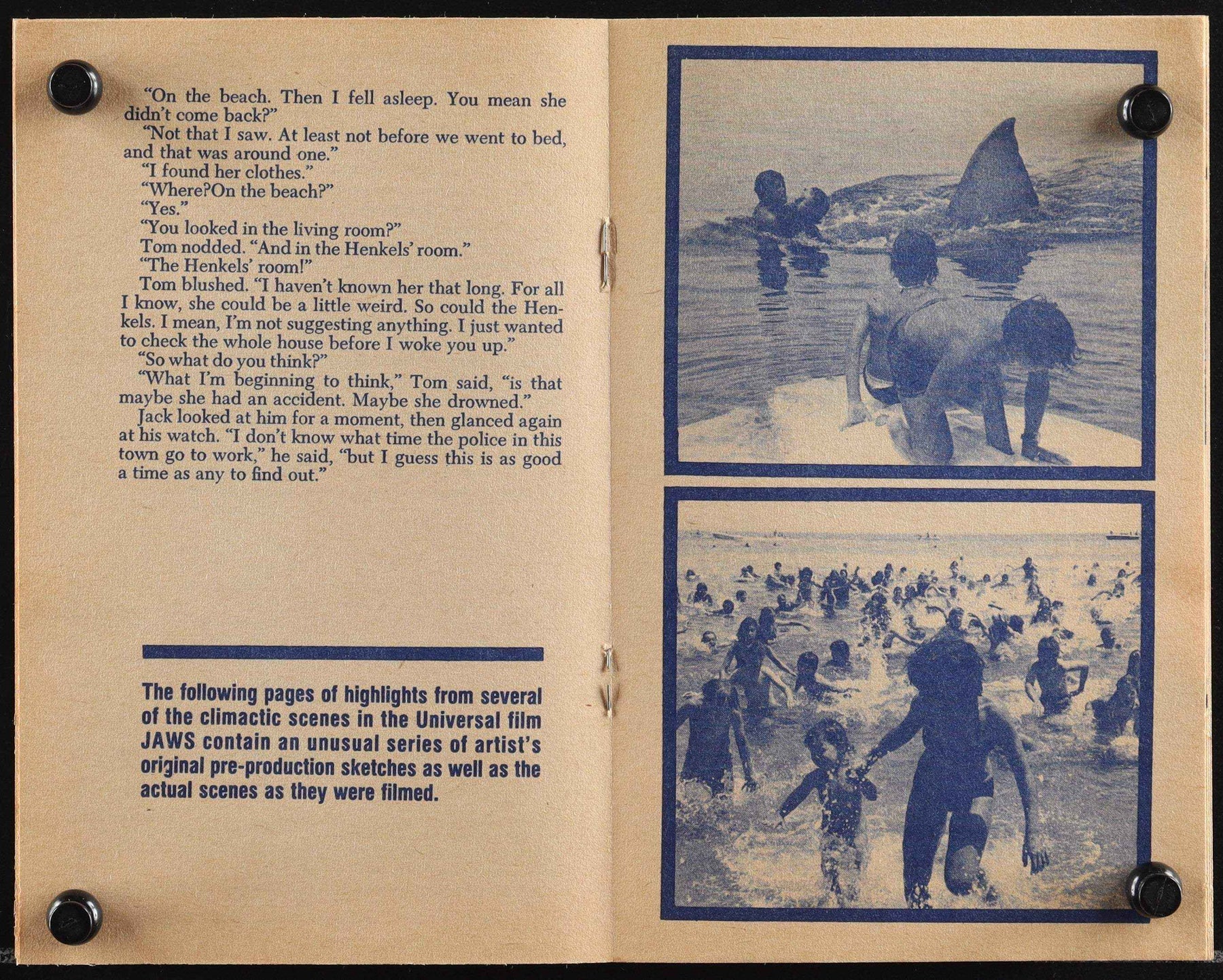 Jaws Movie Poster 1975 Booklet