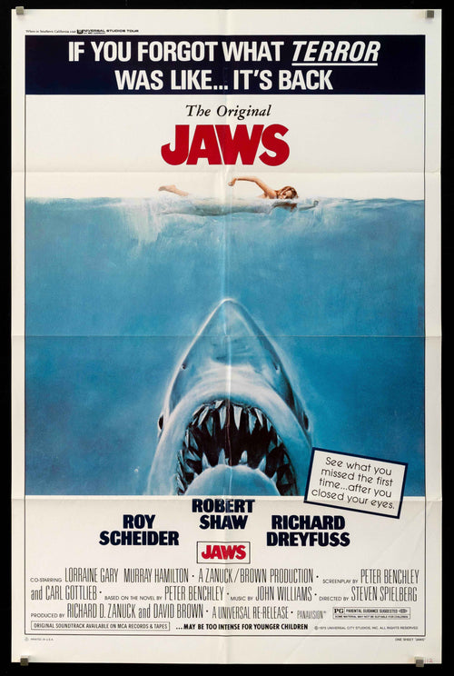 Jaws Original Vintage Movie Poster