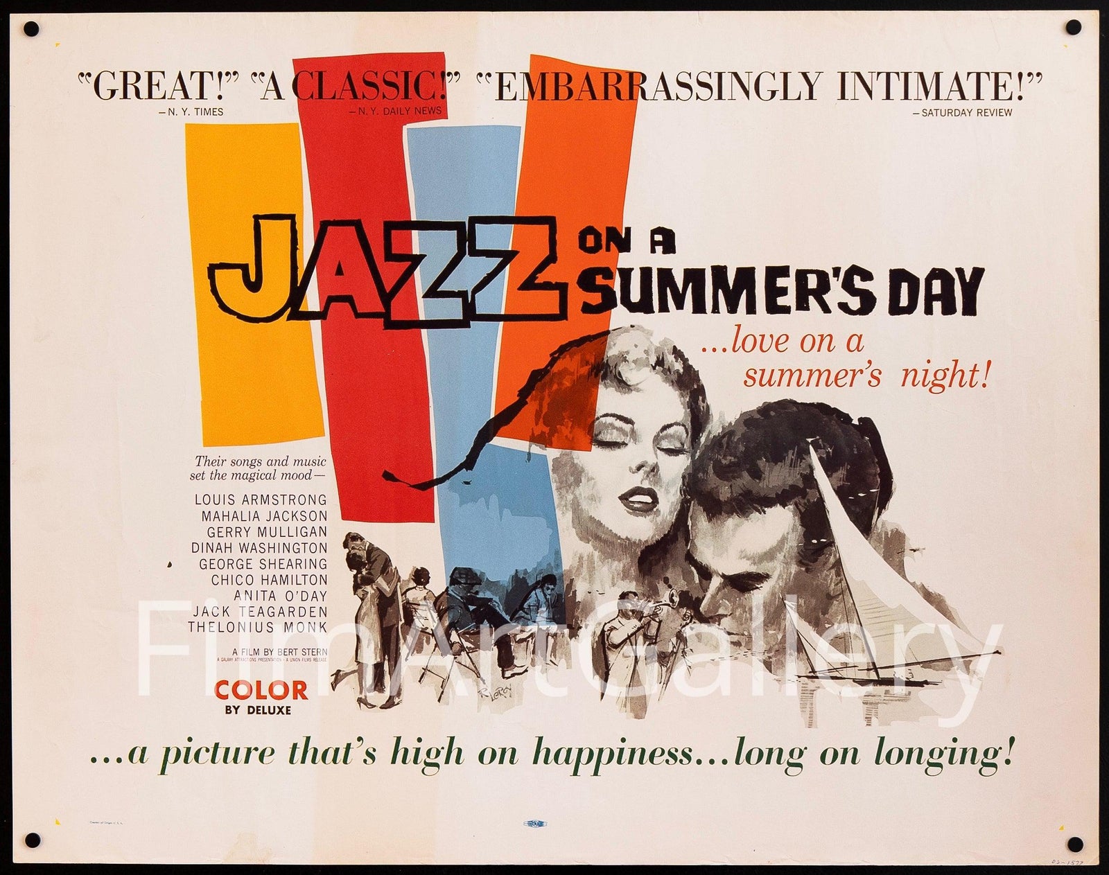 Jazz On A Summer's Day Original Vintage Movie Poster
