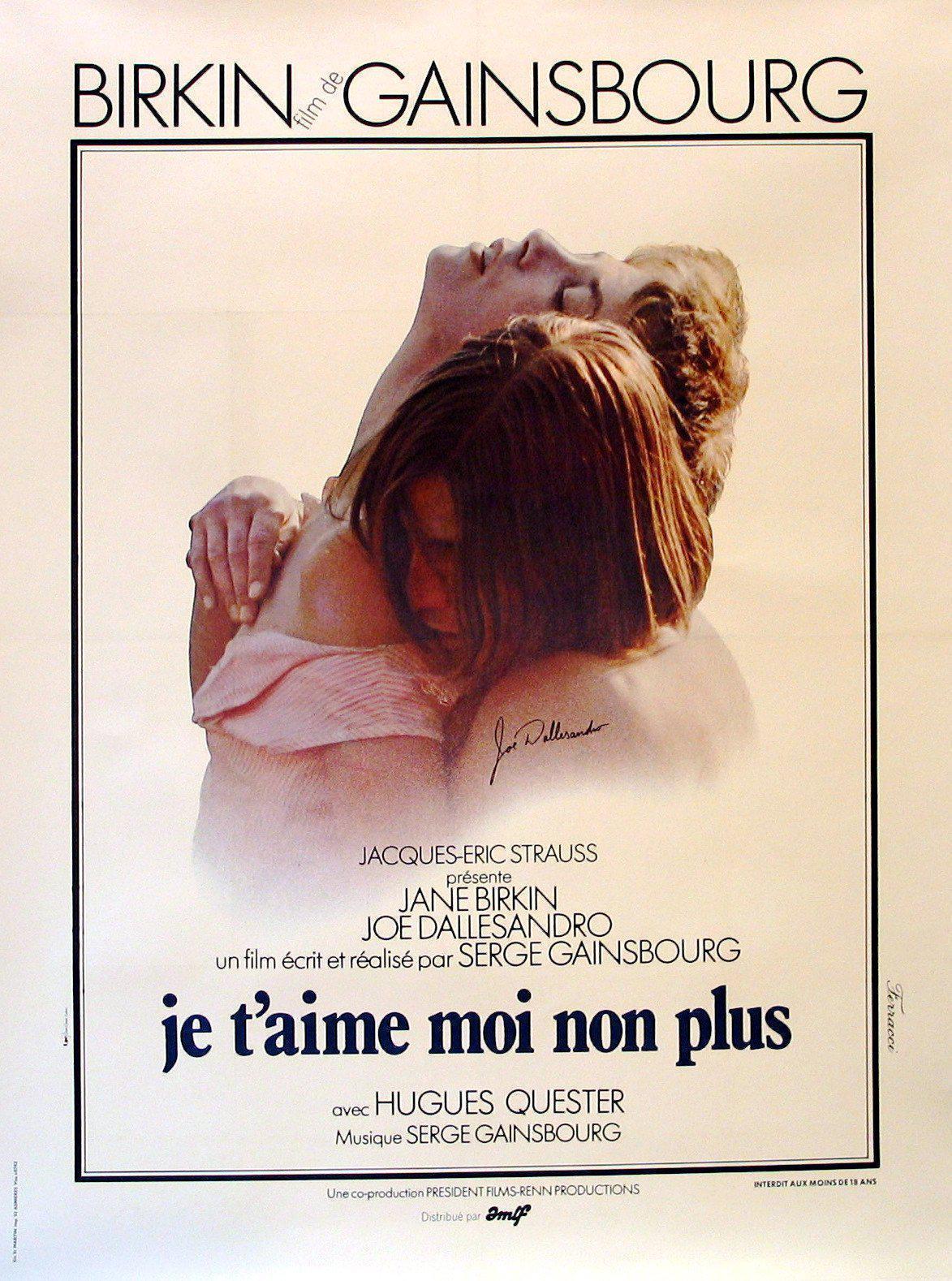 Je T&#39;Aime Moi Non Plus French 1 panel (47x63) Original Vintage Movie Poster