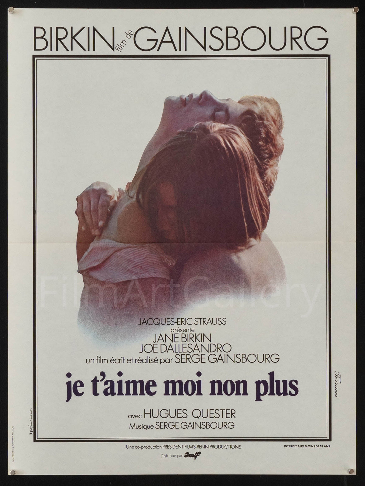 Je T&#39;Aime Moi Non Plus French mini (16x23) Original Vintage Movie Poster