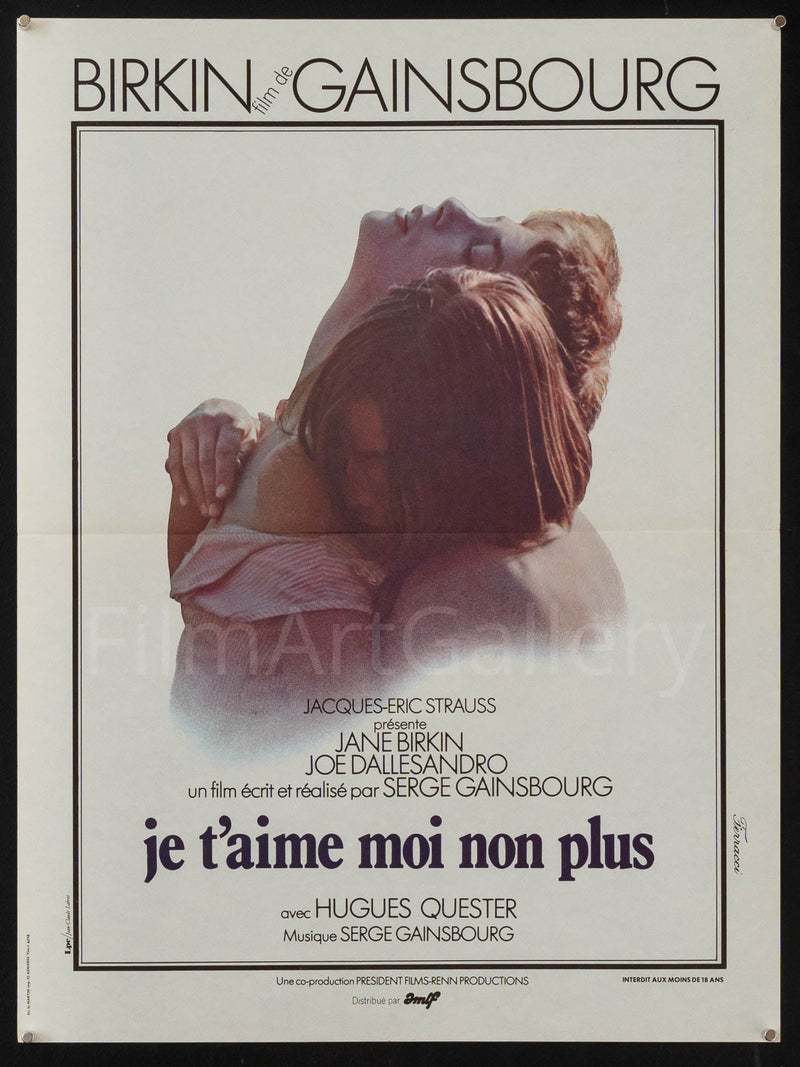 Je T'Aime Moi Non Plus French mini (16x23) Original Vintage Movie Poster