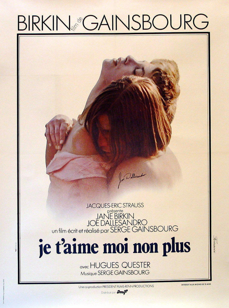 Je T'Aime Moi Non Plus Movie Poster 1975 French 1 panel (47x63)