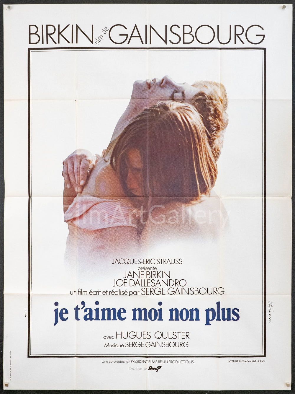 Je T'Aime Moi Non Plus Original Vintage Movie Poster
