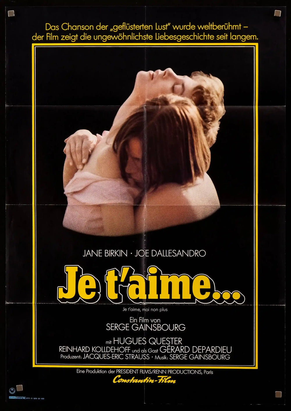 Je T'Aime Moi Non Plus Original Vintage Movie Poster