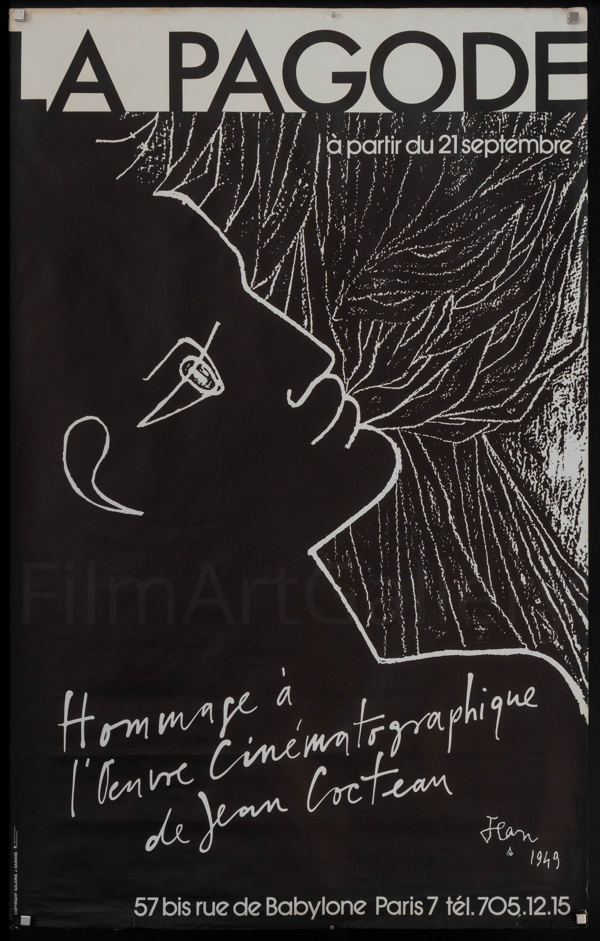 Jean Cocteau French medium (31x47) Original Vintage Movie Poster